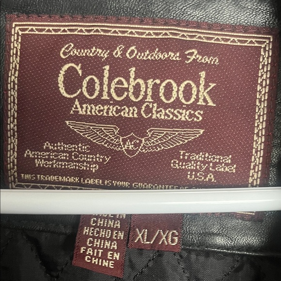 Vintage Colebrook classic bomber Black Leather Jacket for Men size XL - Picture 2 of 9